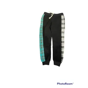 plaid colorblock jogger