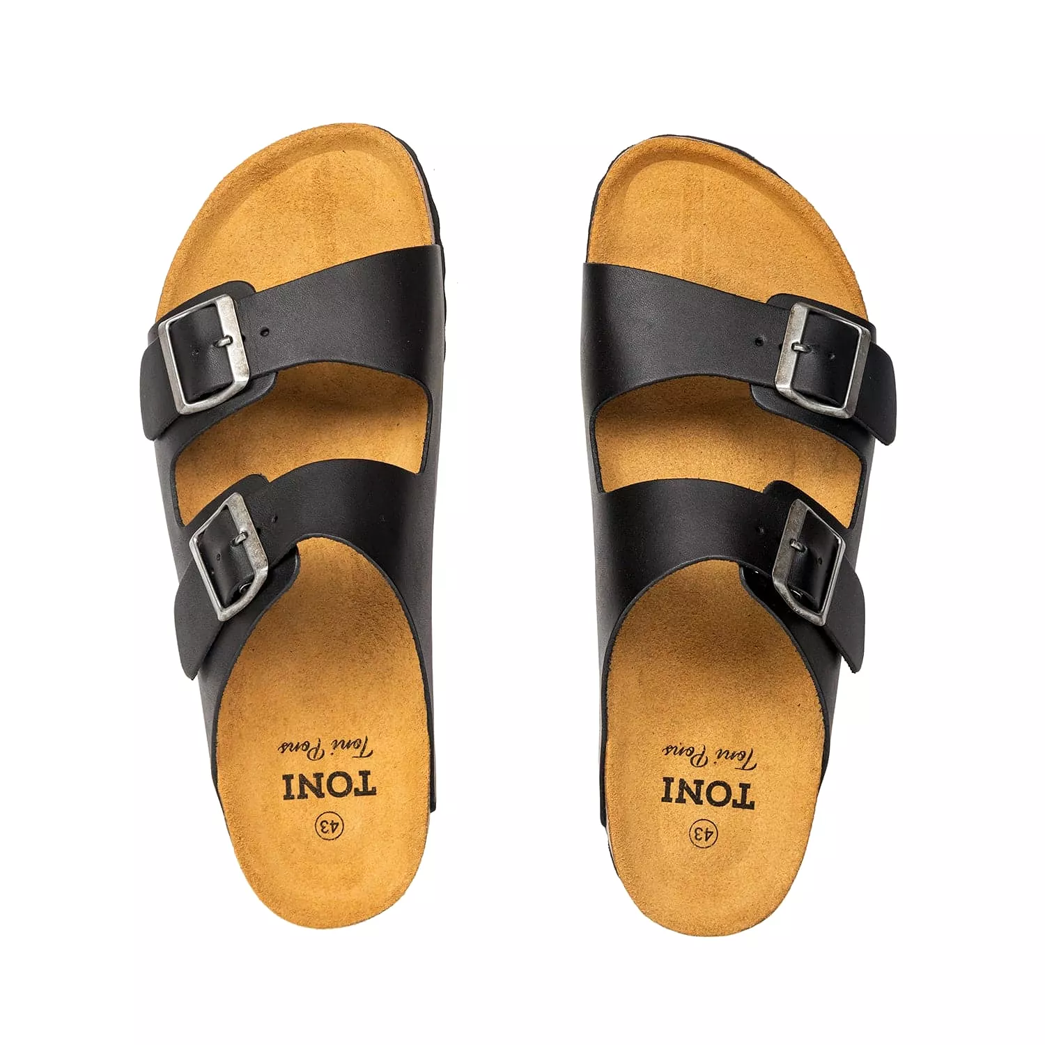 Plain Leather Open Toe Sandals for Men - Ger-VQ