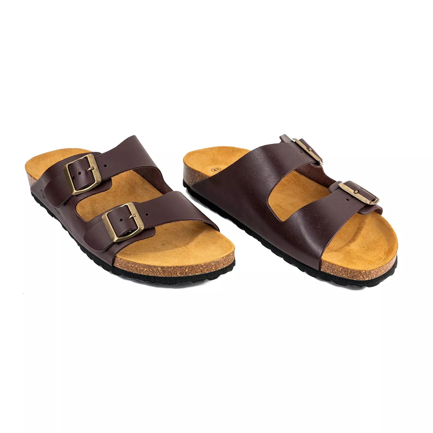 Plain Leather Open Toe Sandals for Men - Ger-VQ