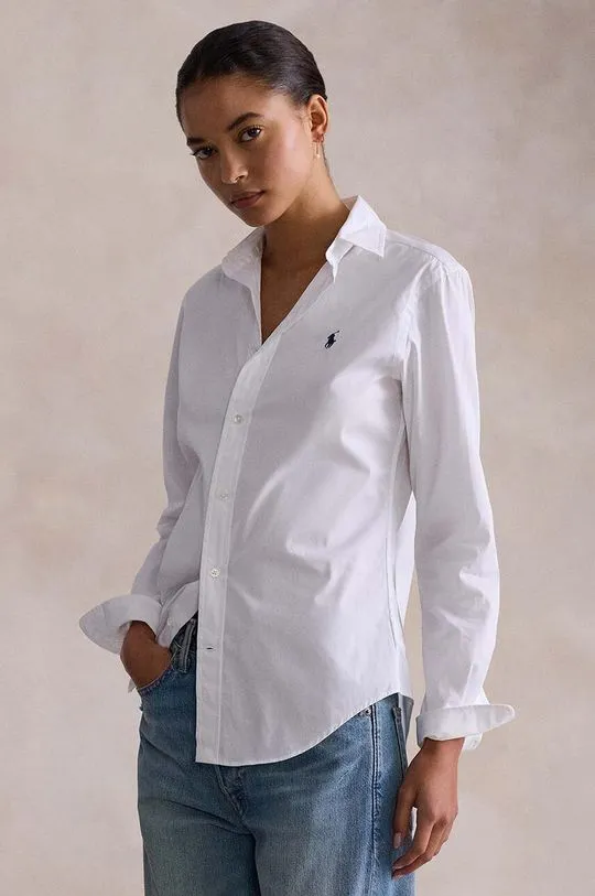 Polo Ralph Lauren cotton shirt women's white color