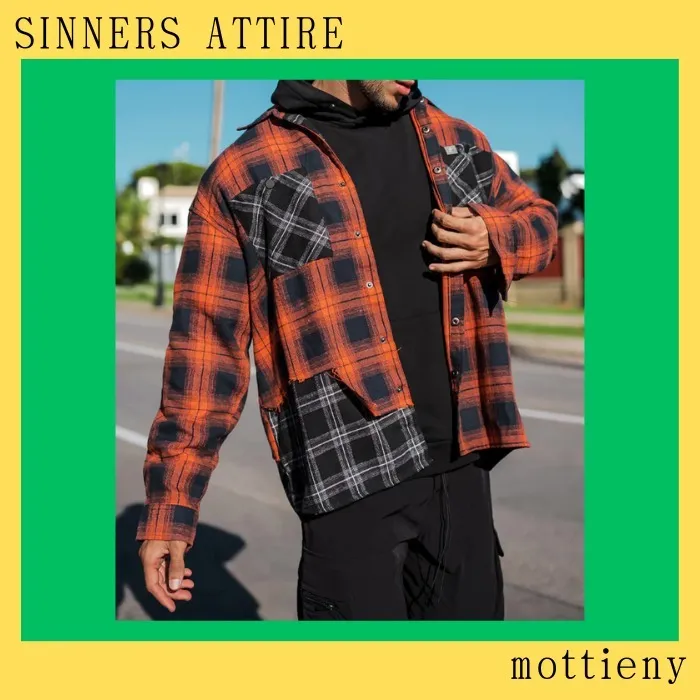 SINNERS ATTIRE  |Other Plaid Patterns Unisex Street Style Cotton Oversized