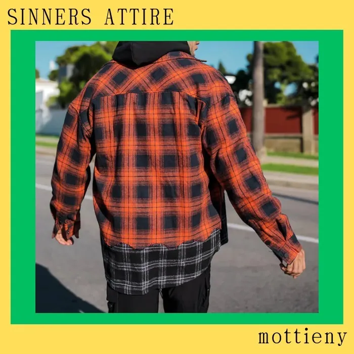 SINNERS ATTIRE  |Other Plaid Patterns Unisex Street Style Cotton Oversized