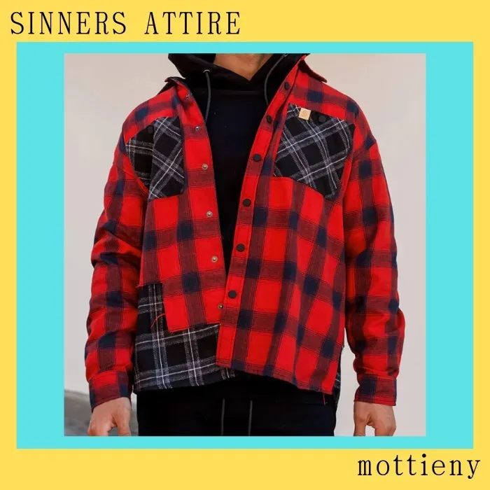 SINNERS ATTIRE  |Other Plaid Patterns Unisex Street Style Cotton Oversized