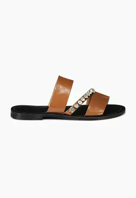 Stud Embellish Multi Strap Sandals