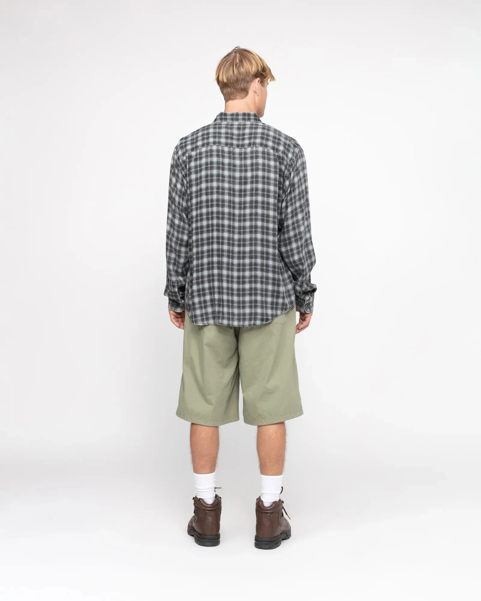 STUSSY  |Other Plaid Patterns Unisex Street Style Long Sleeves Logo