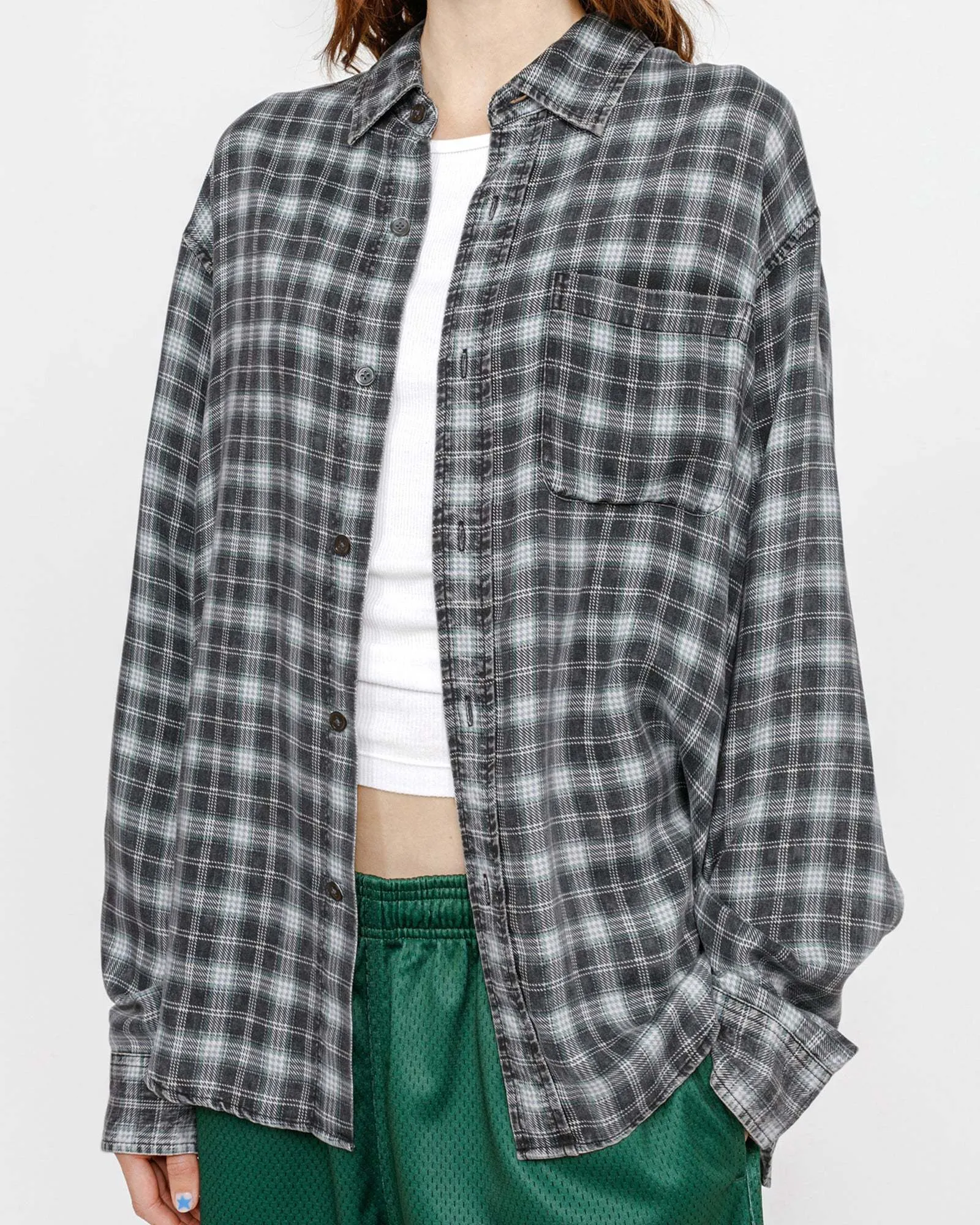 STUSSY  |Other Plaid Patterns Unisex Street Style Long Sleeves Logo