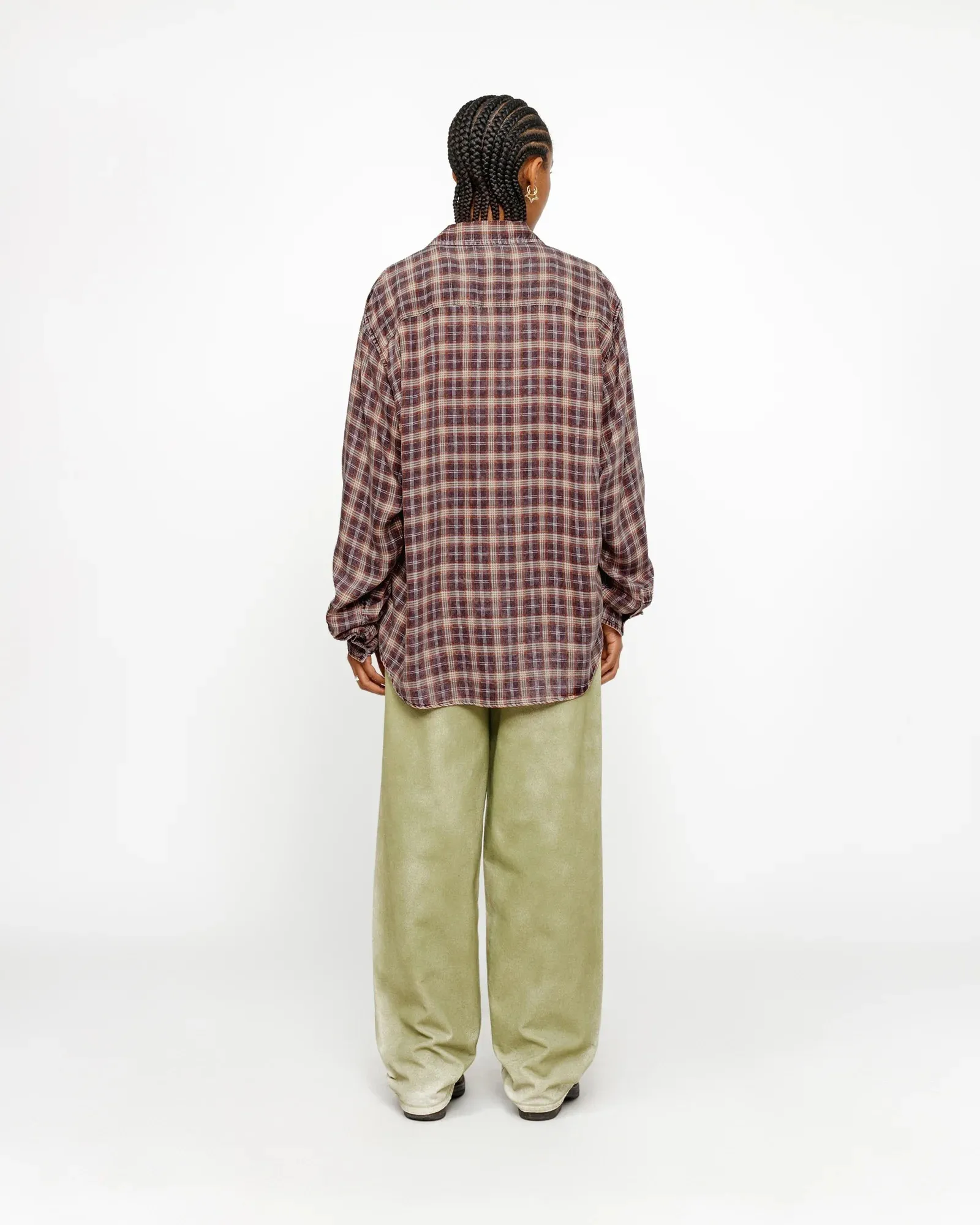 STUSSY  |Other Plaid Patterns Unisex Street Style Long Sleeves Logo