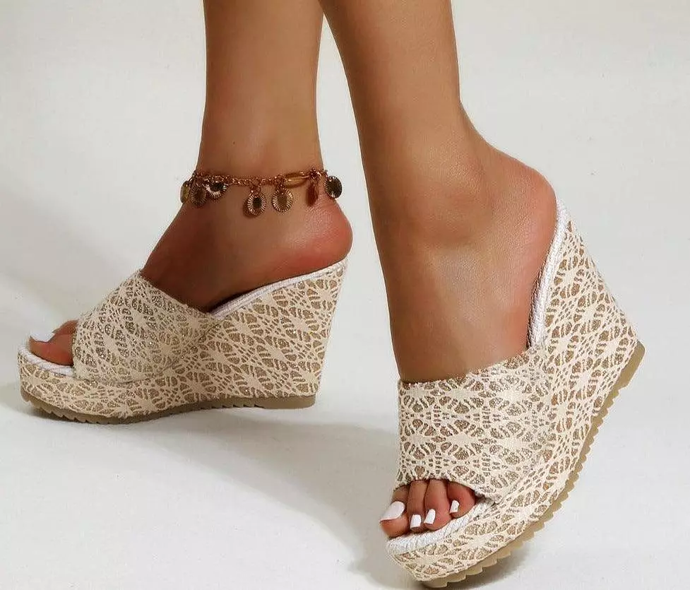 Stylish Printed Wedge Shoes