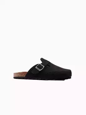 Taro Men's Footbed Textile Vegan Sandals | Black