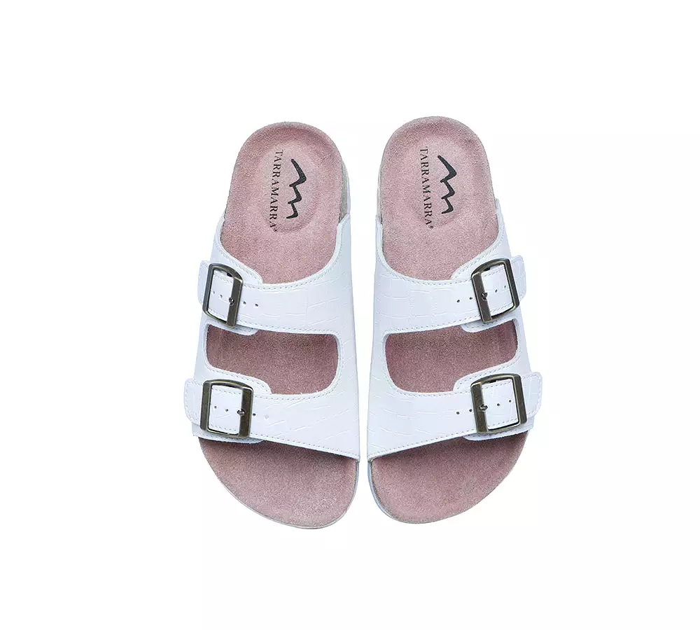 TARRAMARRA Embossed Summer Beach Unisex Slip-On Sandal Slides Oliver