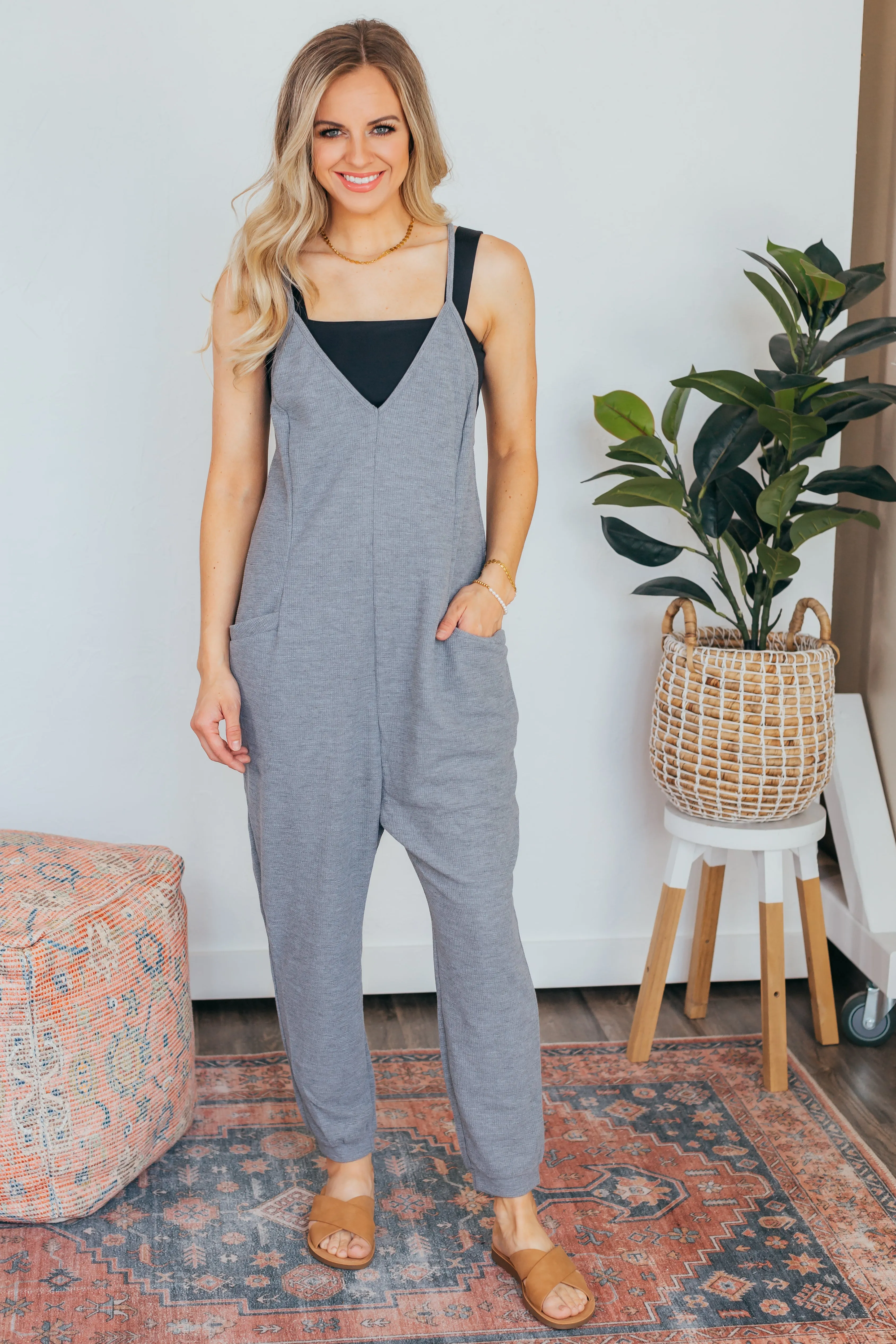 Tessa Textured Jumpsuit - 3 Colors