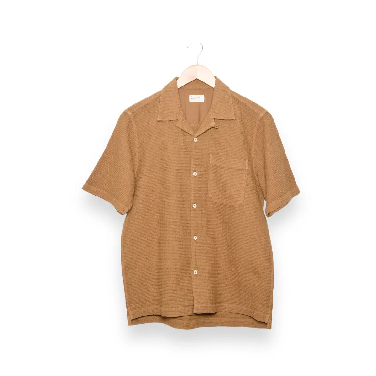 Universal Works Camp Shirt japanese waffle bronze P28027