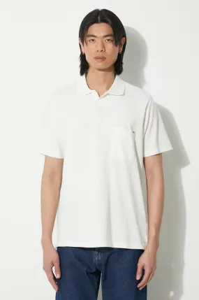 Universal Works cotton polo shirt Vacation white color smooth 30603.OFF.WHITE