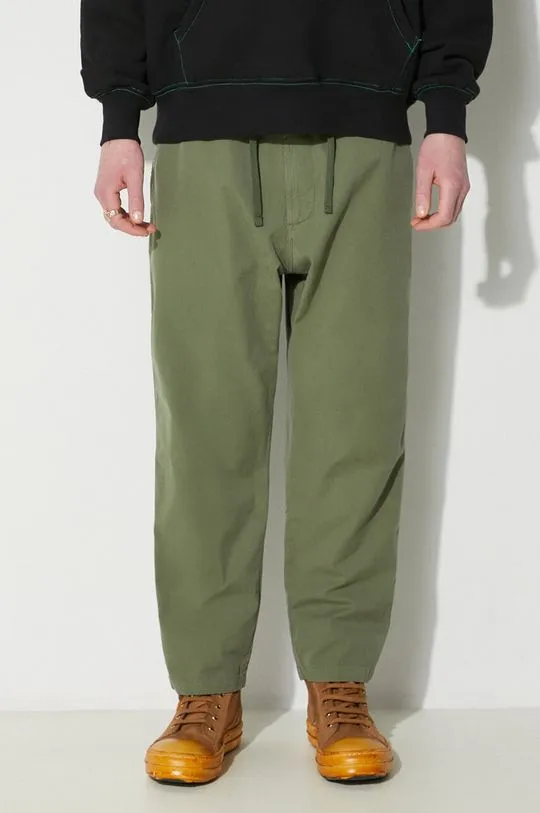 Universal Works cotton trousers Hi Water Trouser green color 30520.BIRCH