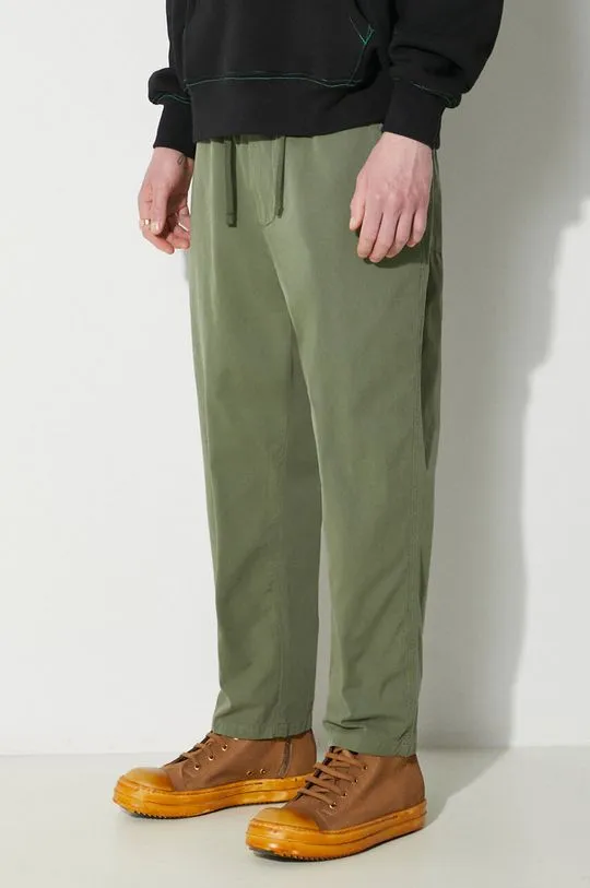 Universal Works cotton trousers Hi Water Trouser green color 30520.BIRCH