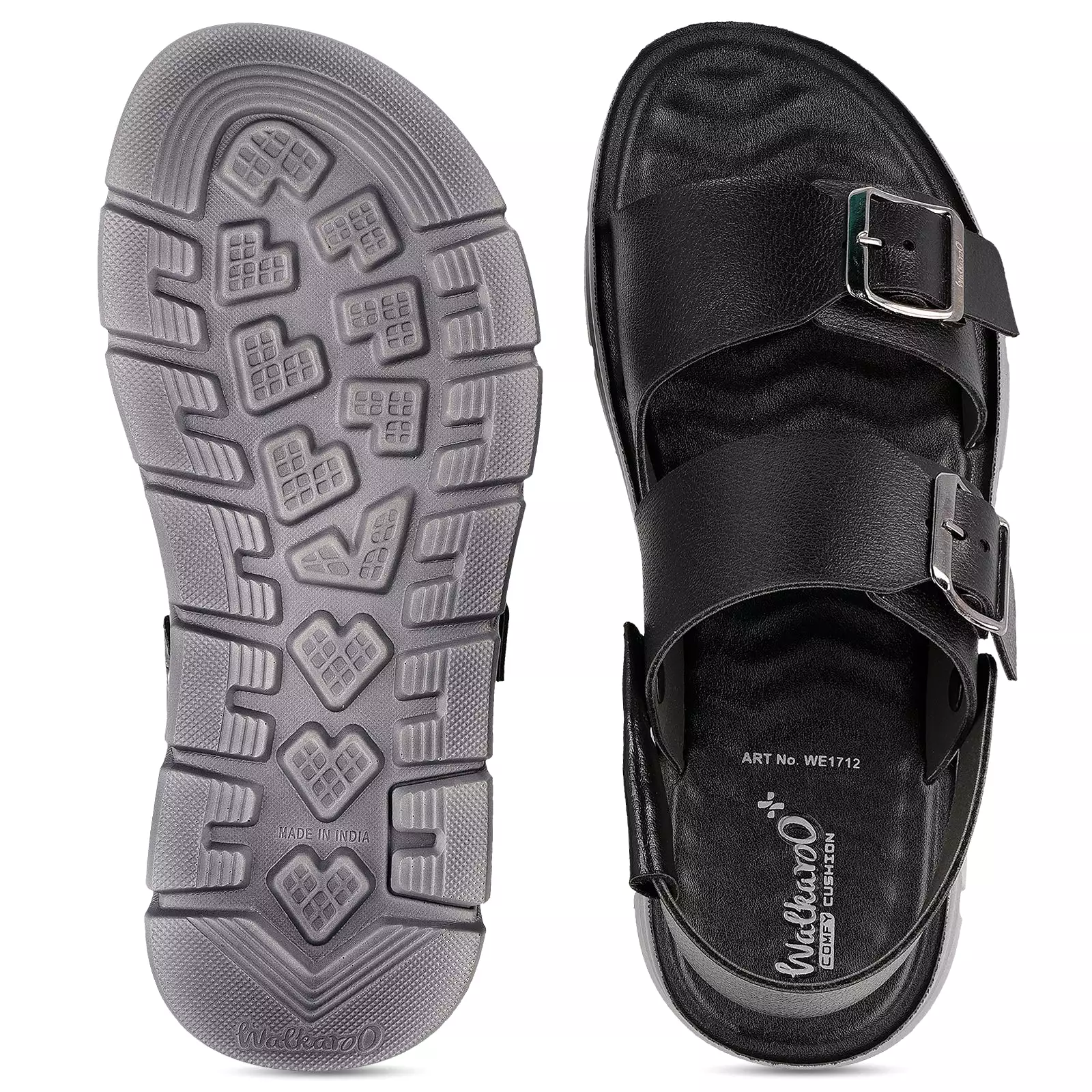 Walkaroo+ Men Sandals  - WE1712 BLACK