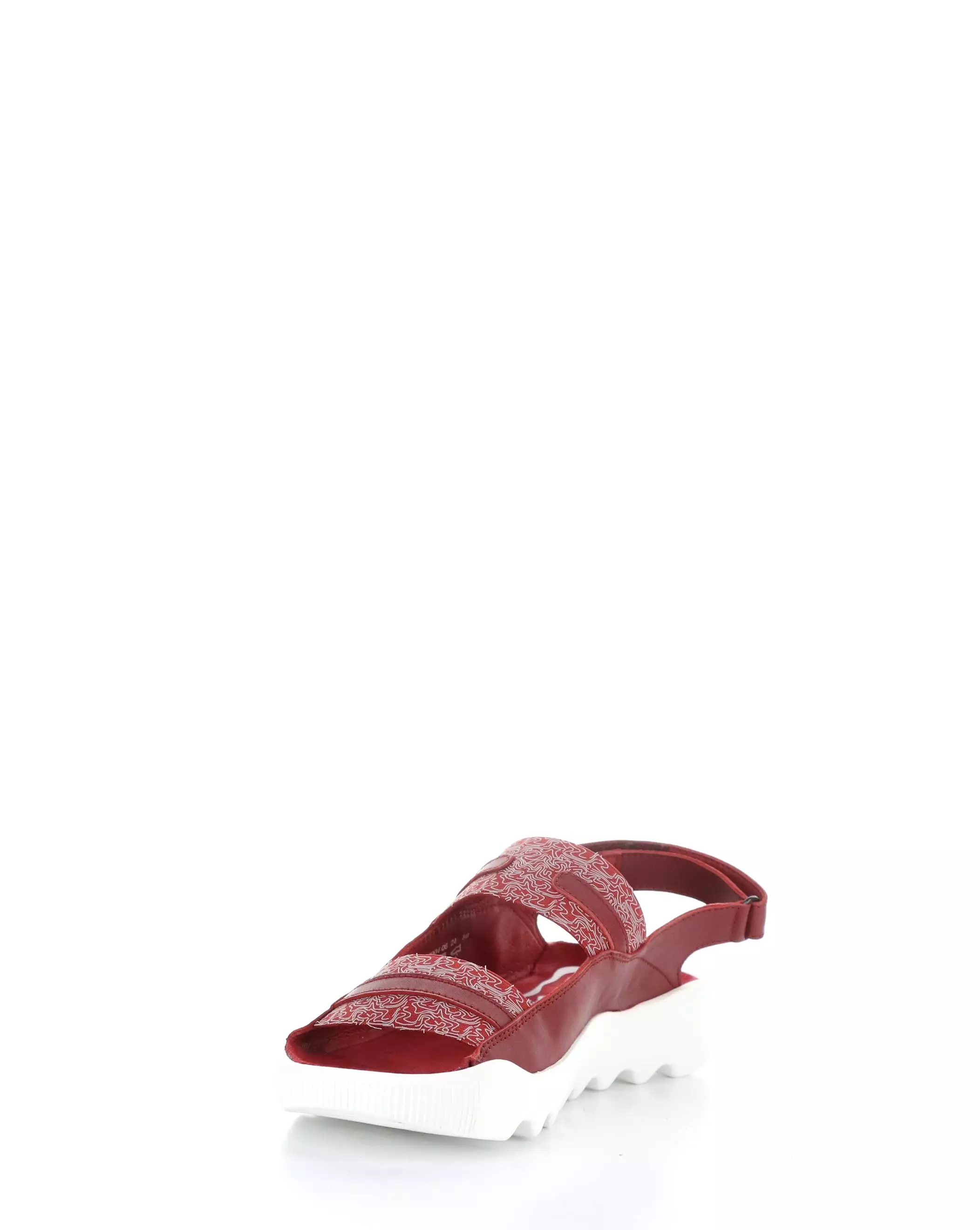 WHEB749SOF 004 RED Velcro Sandals