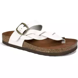 White Mountain Womens Crawford Leather Flat Thong Sandals