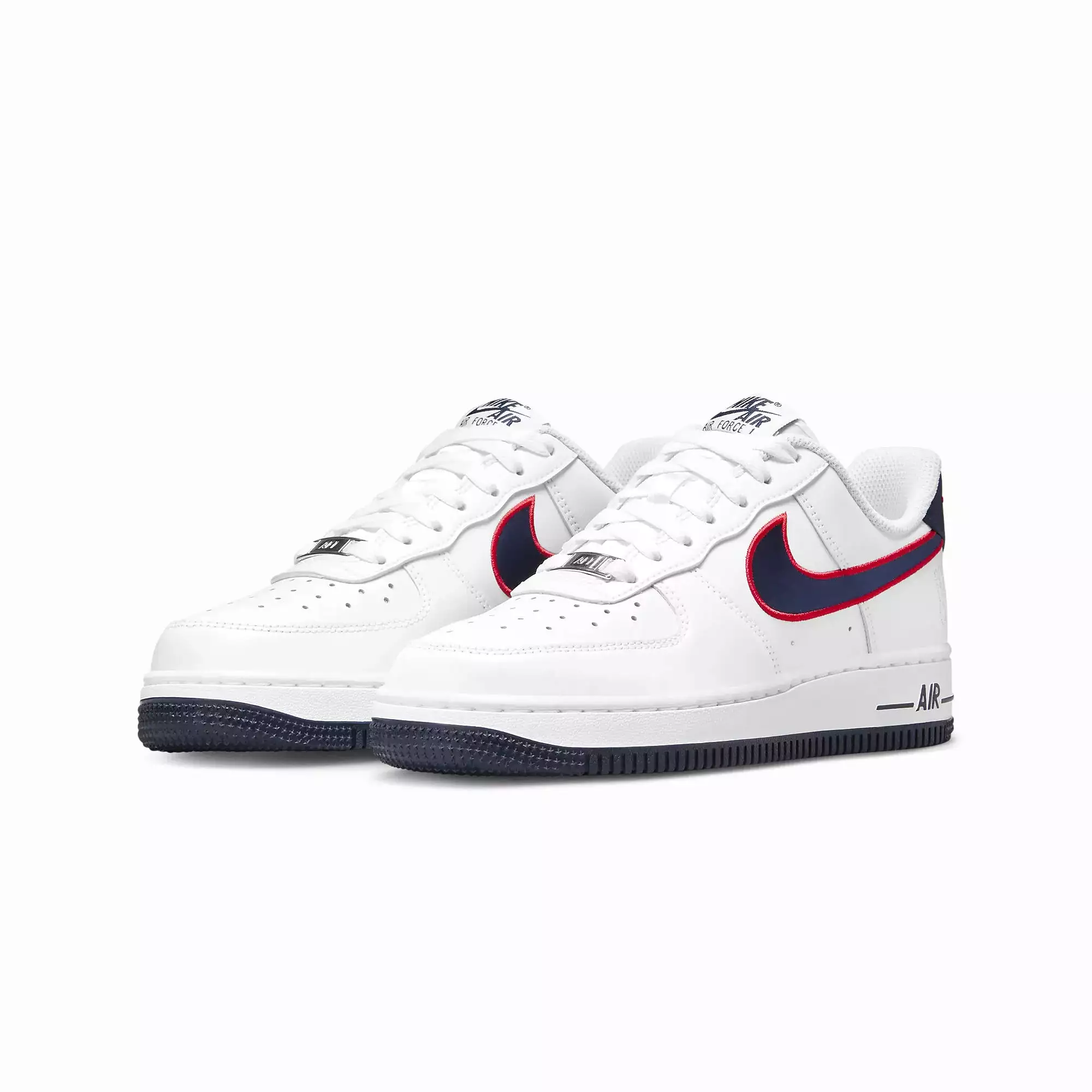 WMN'S AIR FORCE 1 '07 'WHITE/OBSIDIAN-UNIVERSITY RED-WOLF GREY'