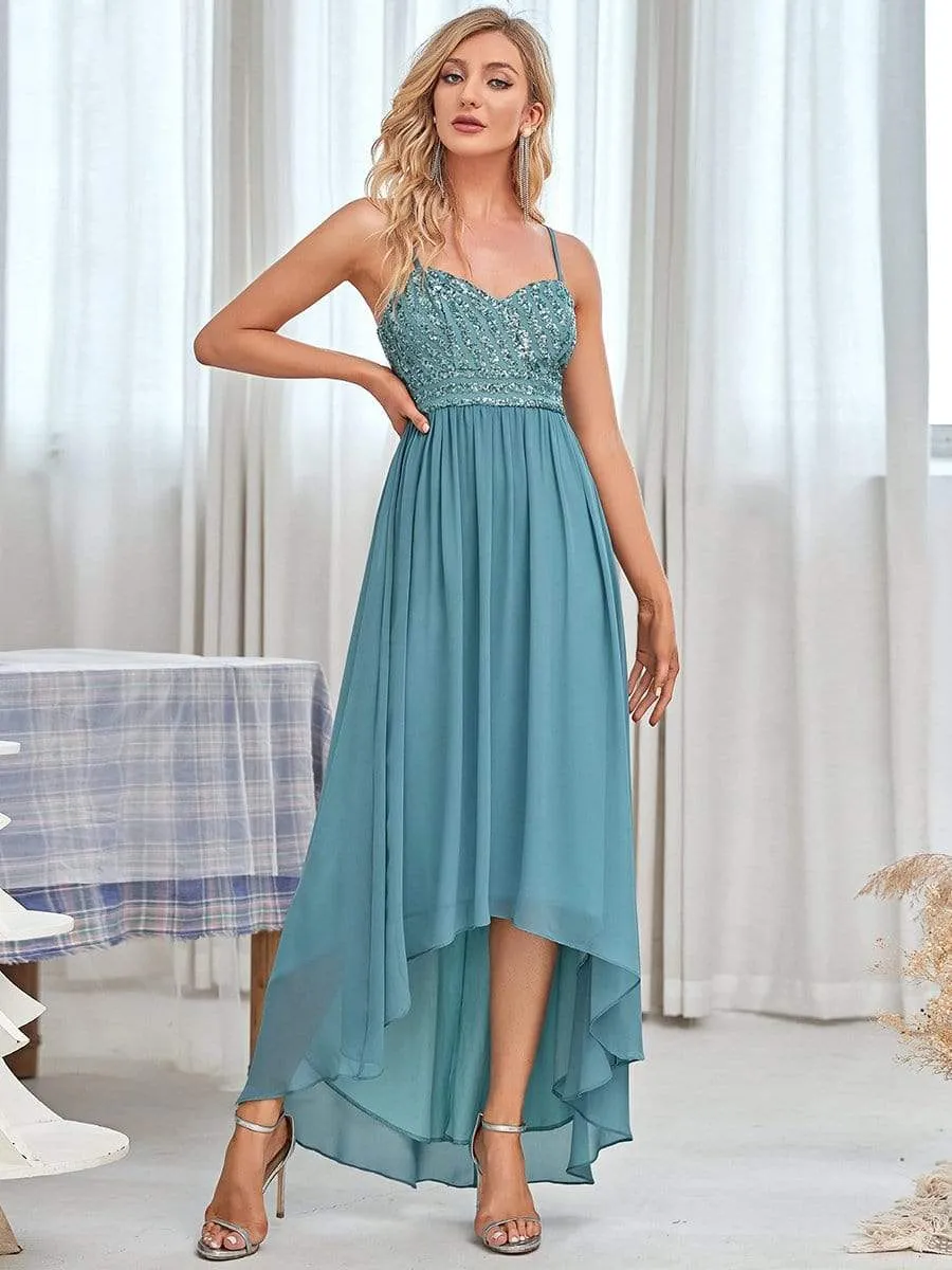 Women's A Line Evening Dresses with Spaghetti Straps