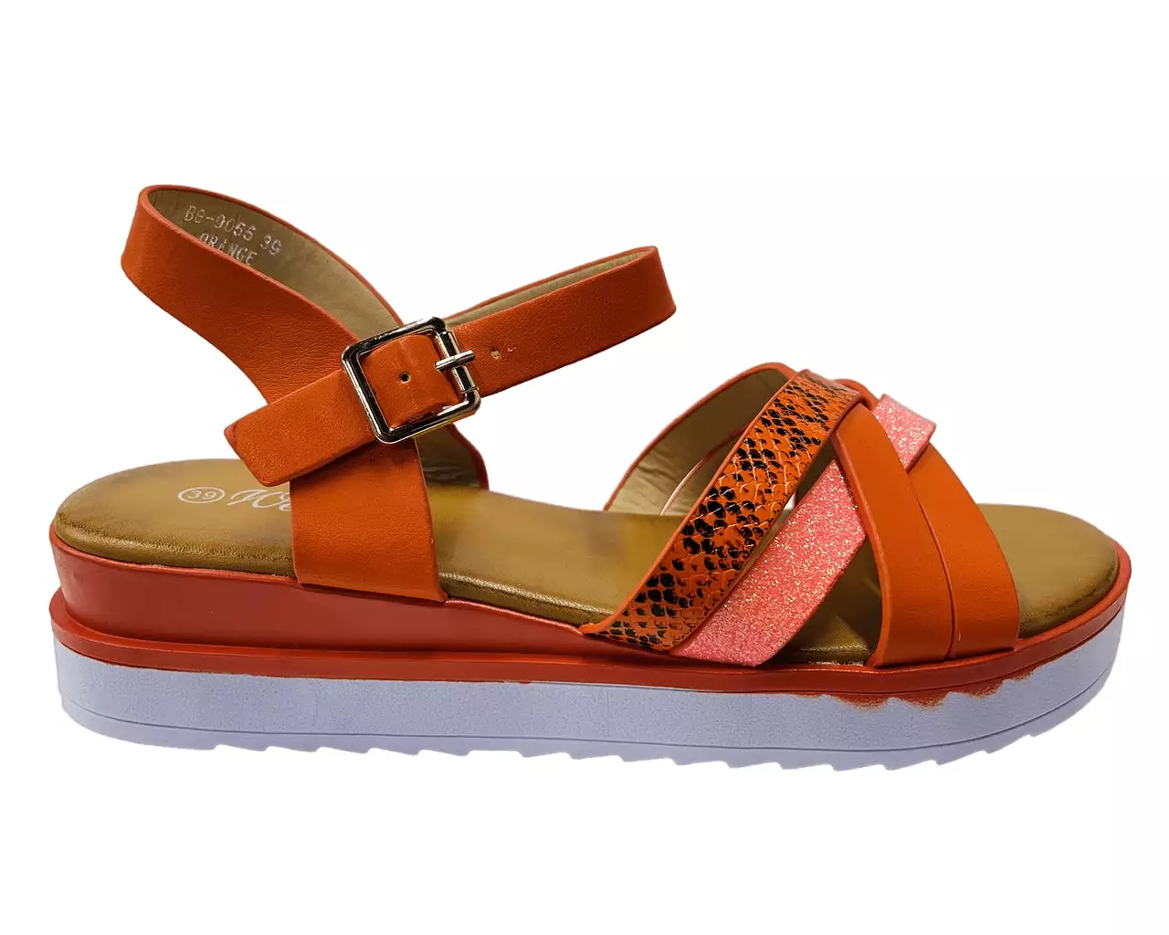 Women's Ankle Strap Faux Leather Sandals