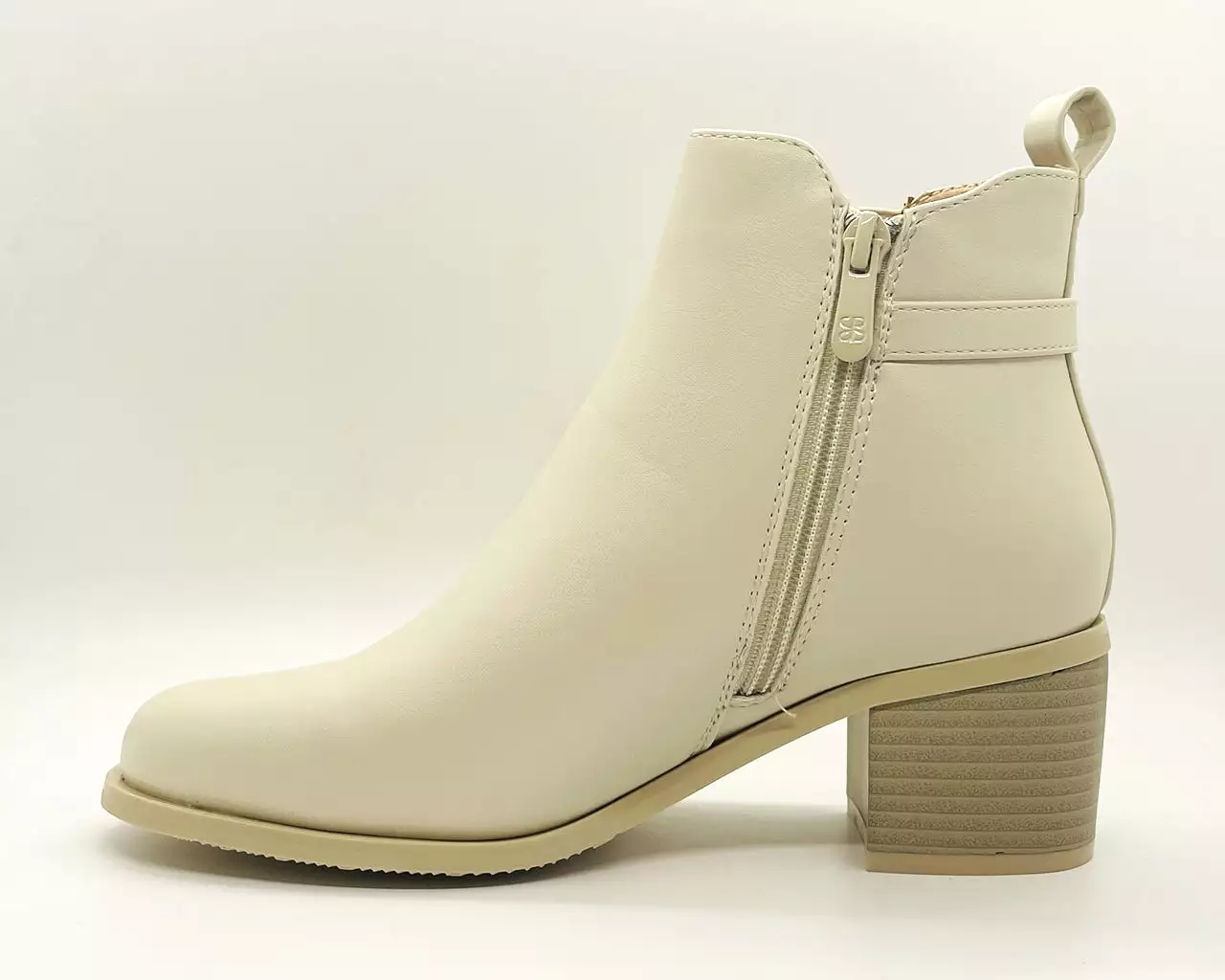 Women's Faux Leather Block Heel Ankle Boots