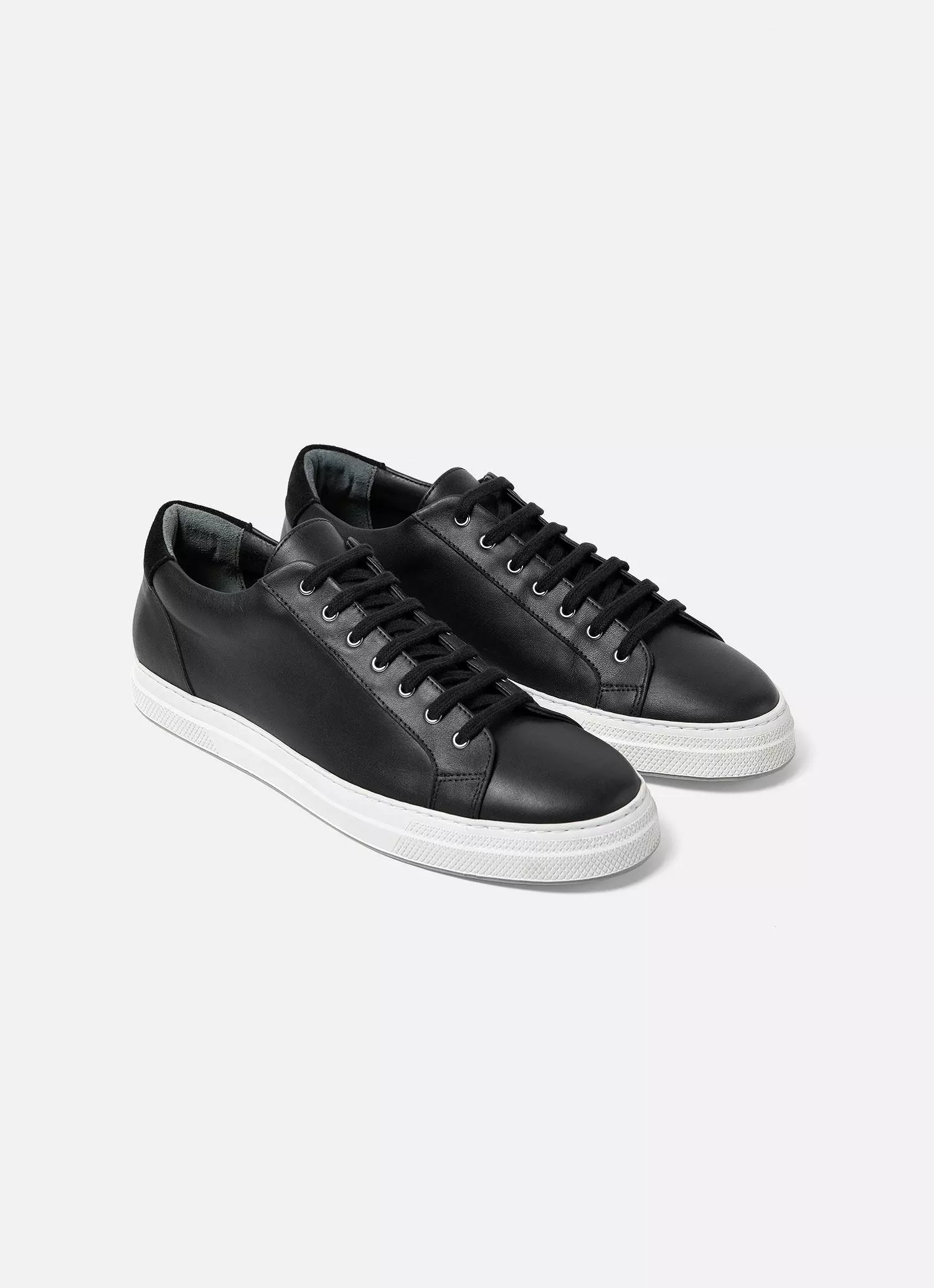 Women's Leather Tennis Shoes in Black