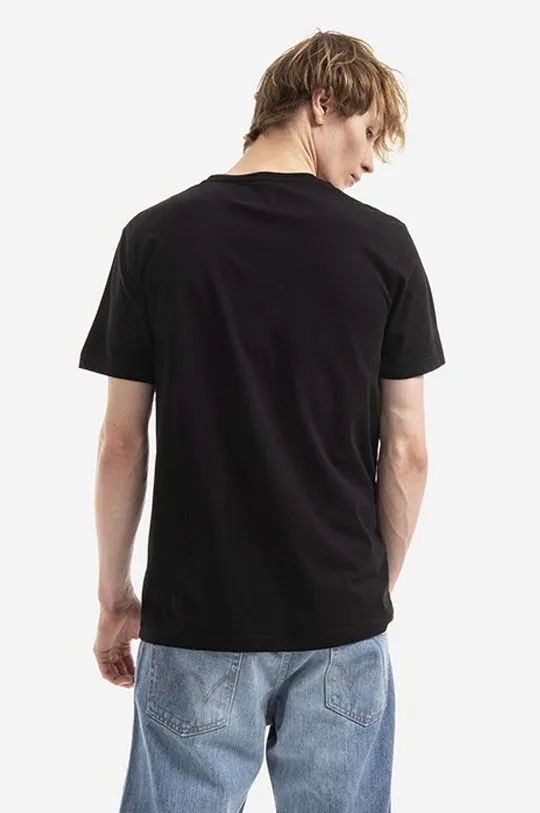 Wood Wood cotton T-shirt Ace Typo T-shirt black color