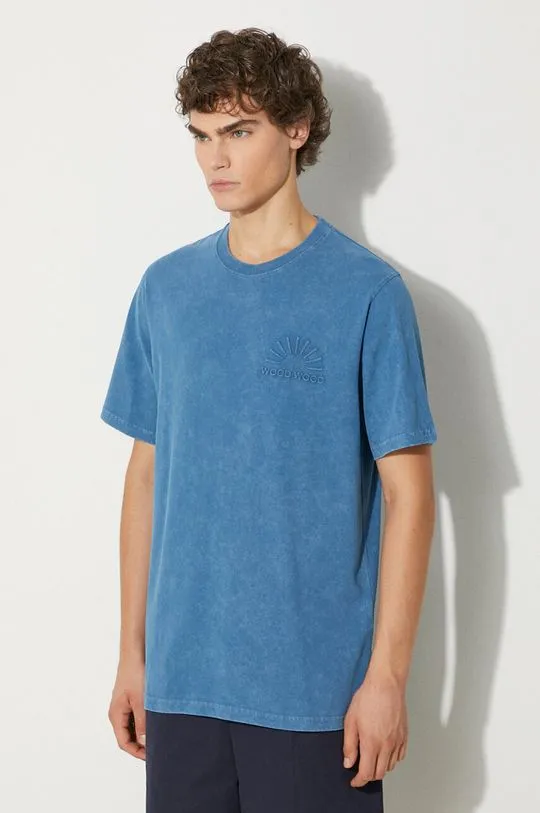 Wood Wood cotton t-shirt blue color