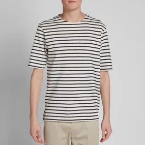 Wood Wood Harry Stripe TeeWhite & Navy