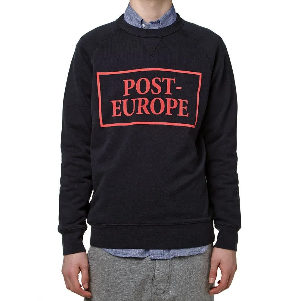 Wood Wood Hester Post Europe SweatDark Navy