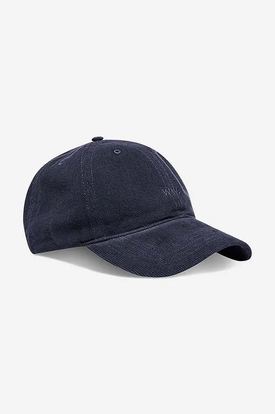 Wood Wood Low profile corduroy cap navy blue color 12130810.9016