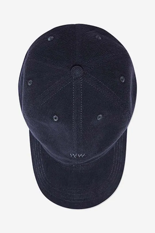 Wood Wood Low profile corduroy cap navy blue color 12130810.9016