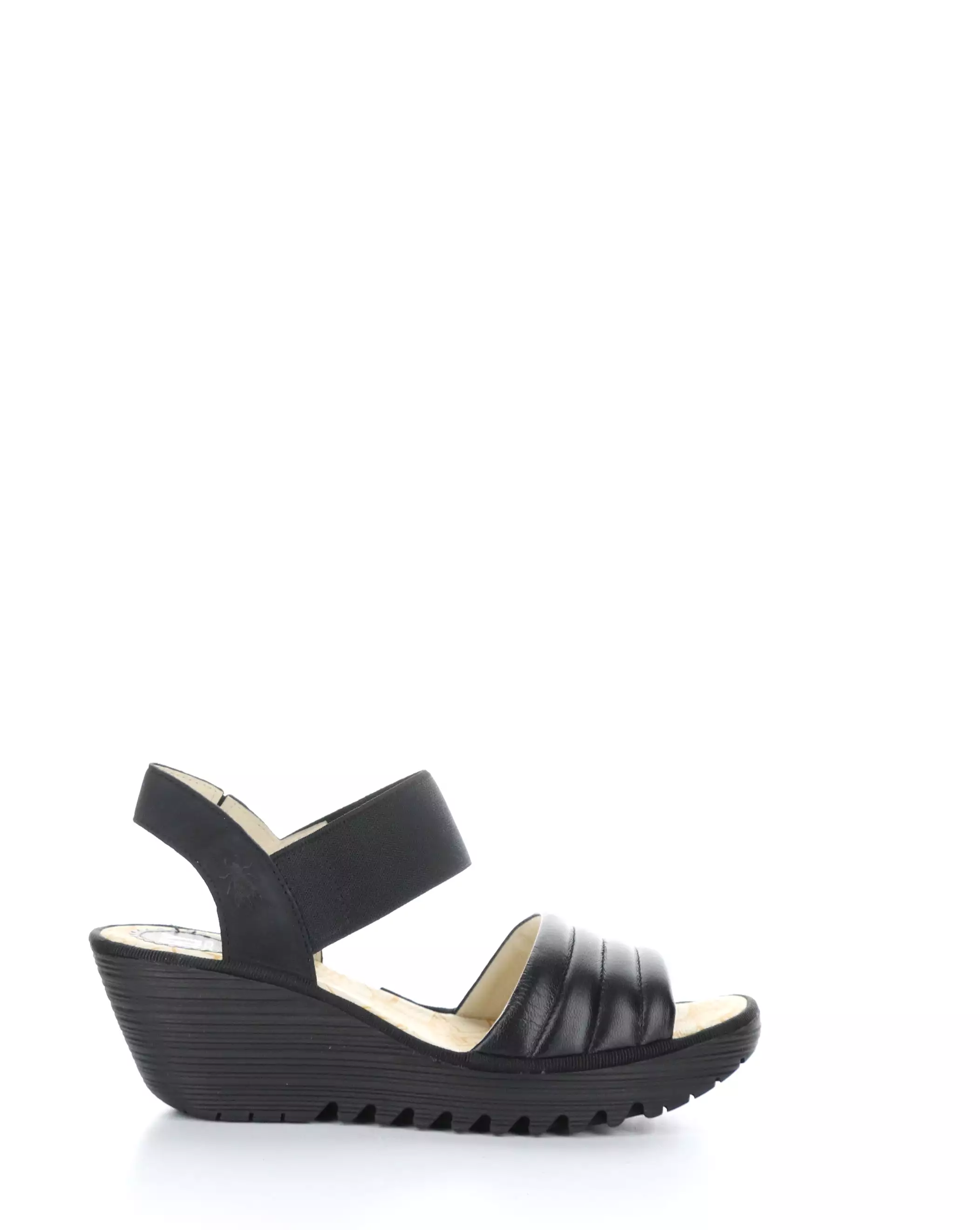 YIKO414FLY 000 BLACK Elasticated Sandals