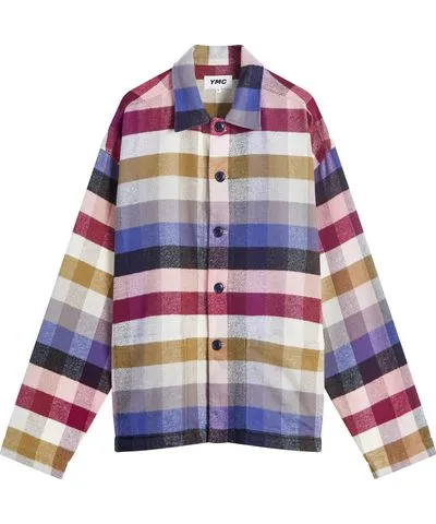 YMC Men's PJ Check Overshirt