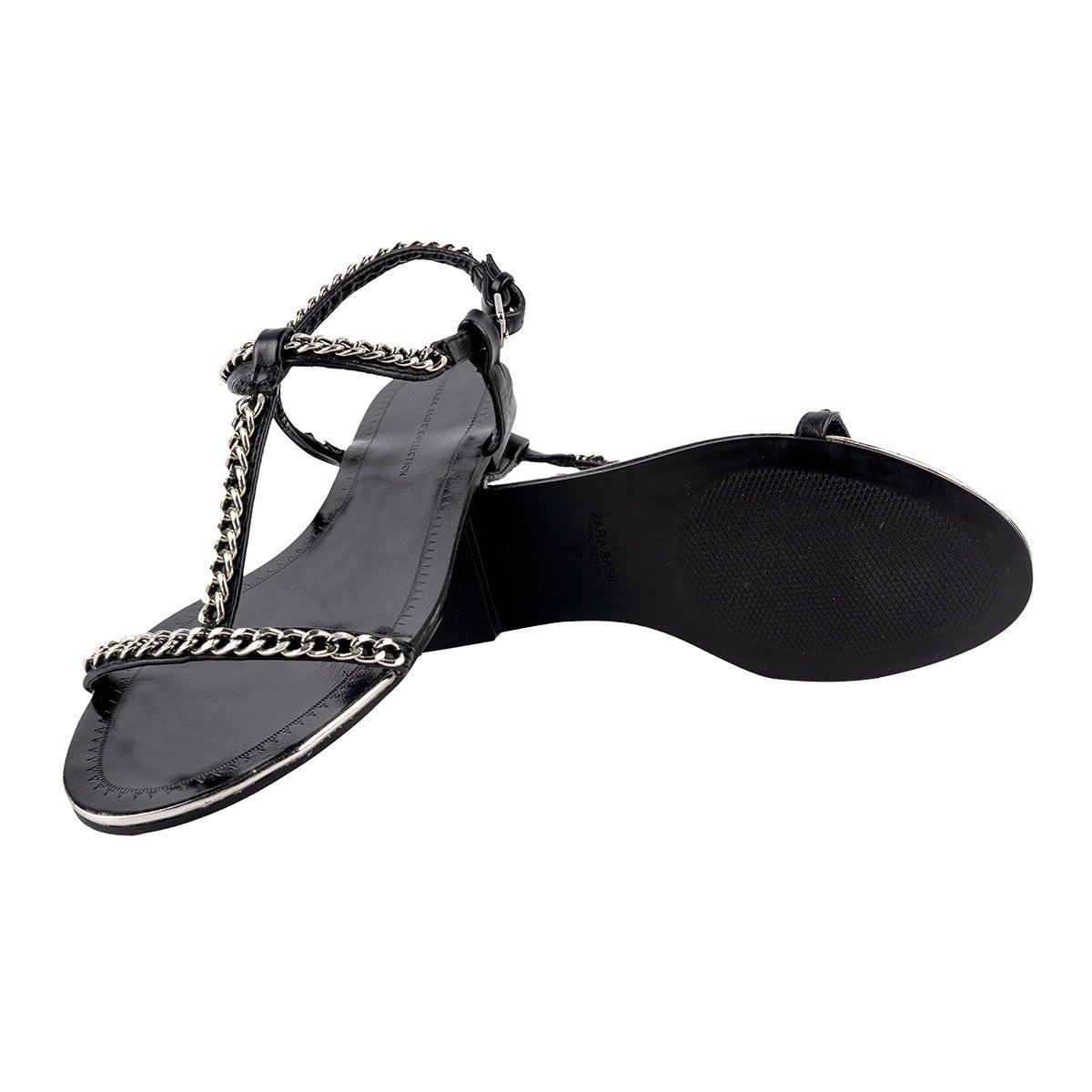 Zara Basic Collection Chain Flat Sandals